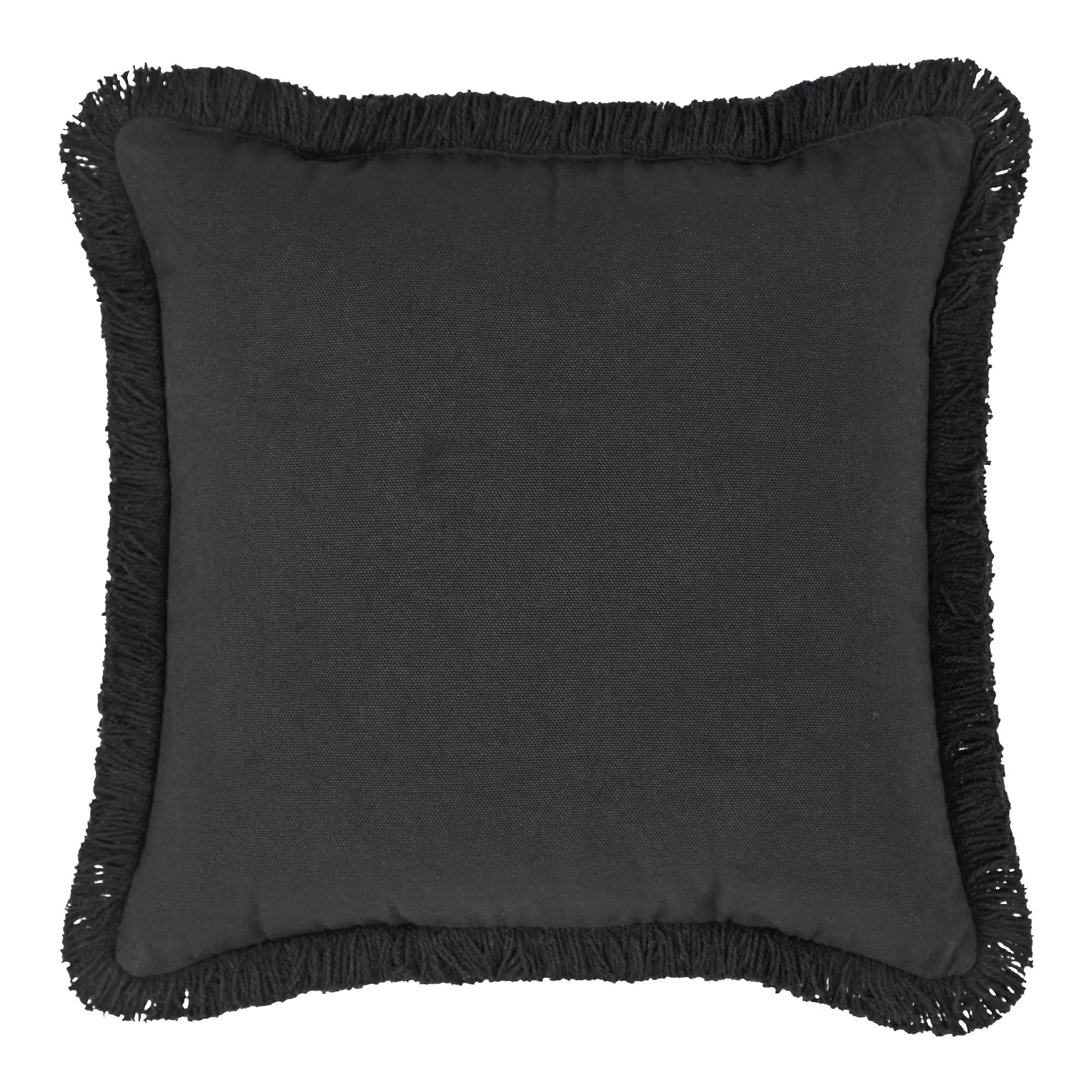 3 Christmas Trees Black Woven Pillow 12x12