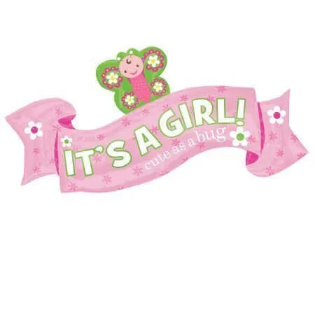 40" Giant Little One "It's a Girl" Banner Mylar Balloon