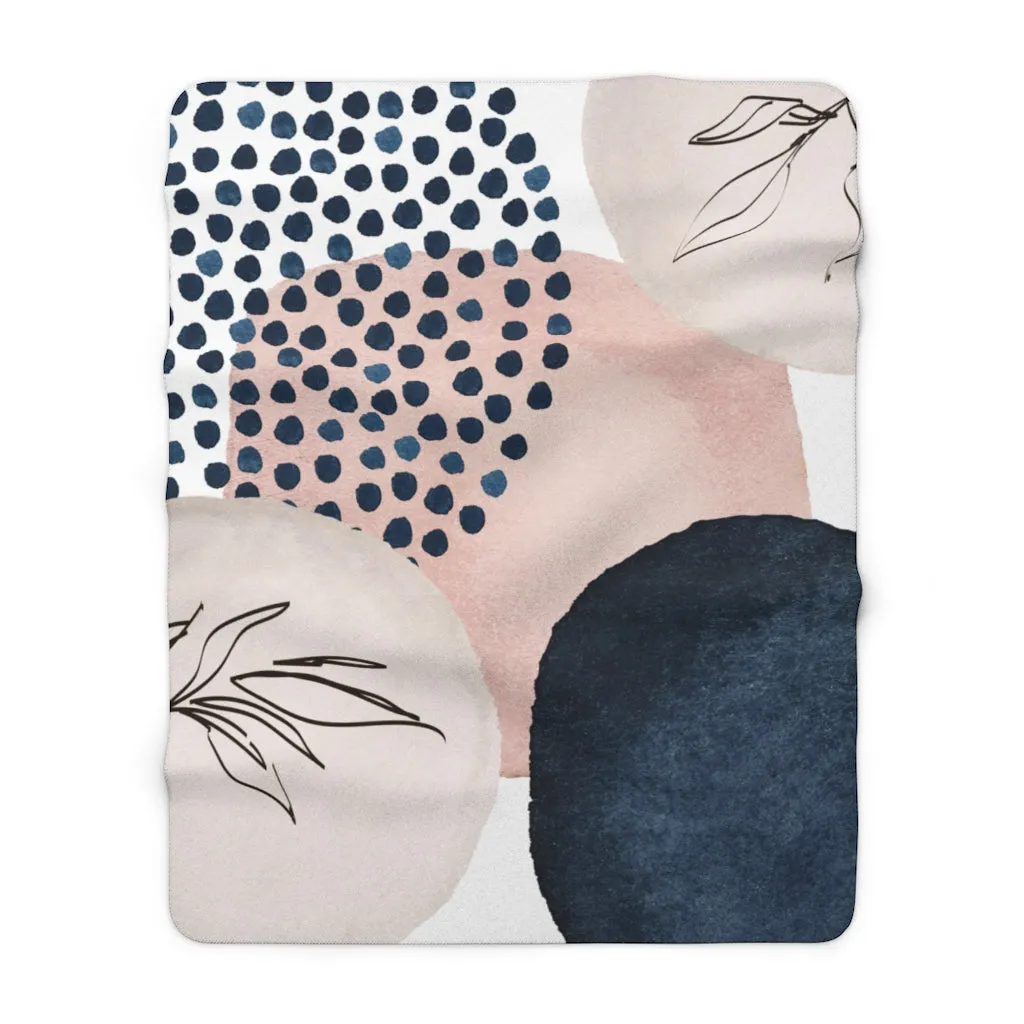 Abstract Blanket, Navy Ivory