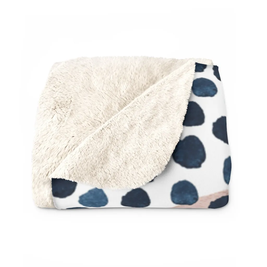 Abstract Blanket, Navy Ivory