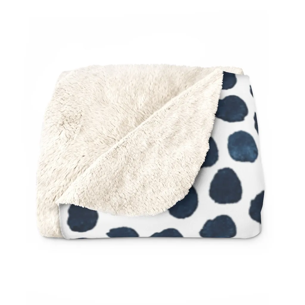 Abstract Blanket, Navy Ivory