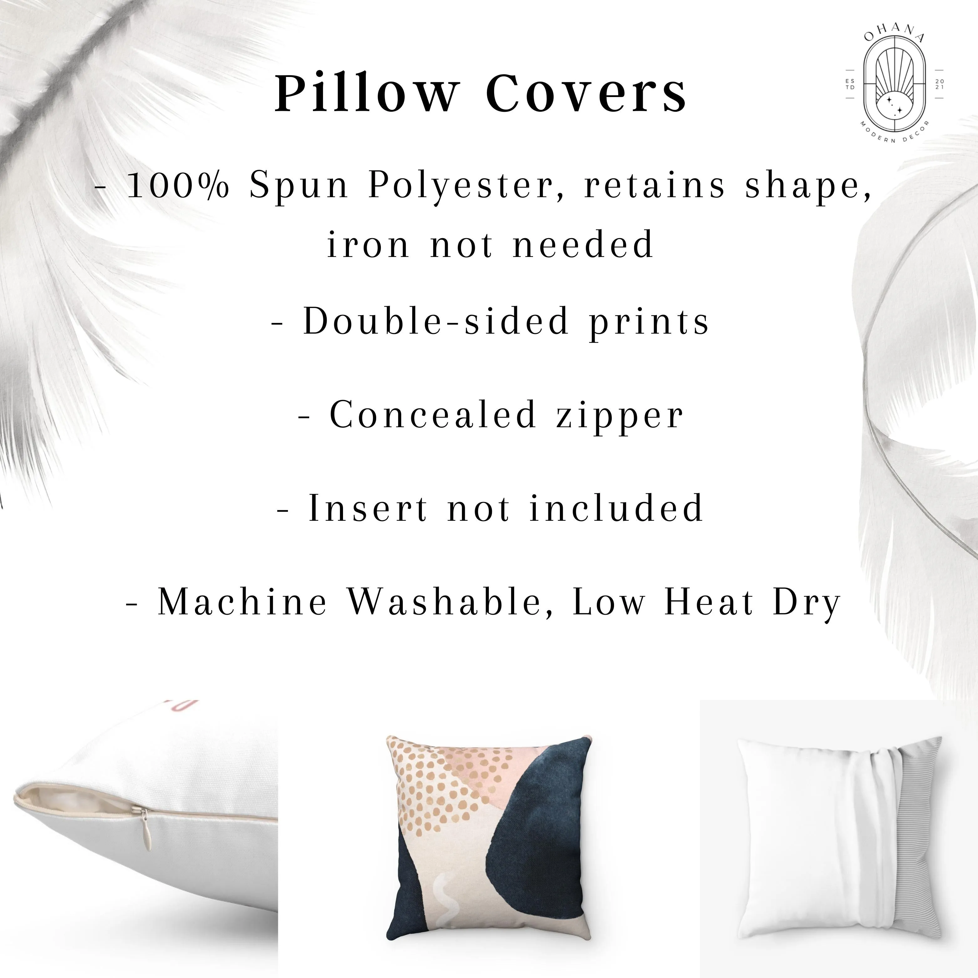 Abstract Boho Pillow Cover | Grey White Gold