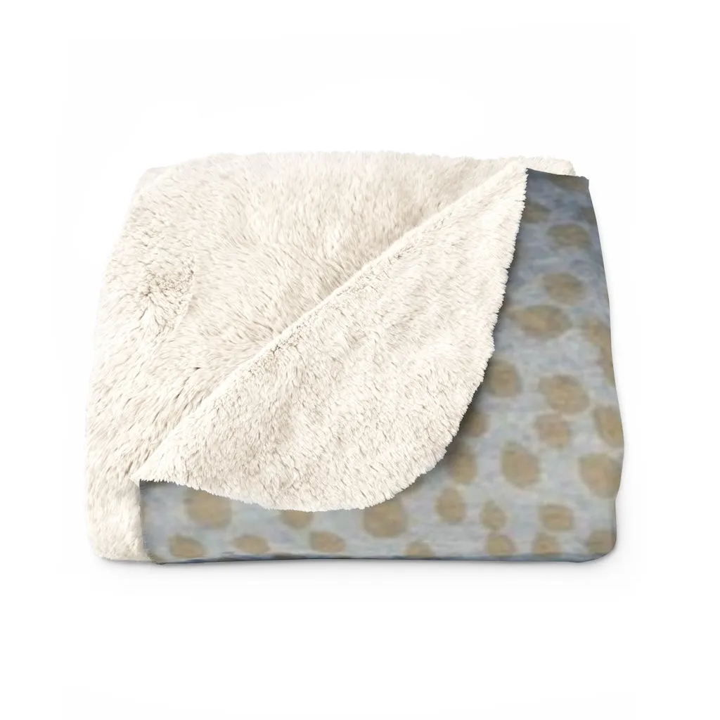 Abstract Comfy Blanket | Brown Pastel Blue Rust