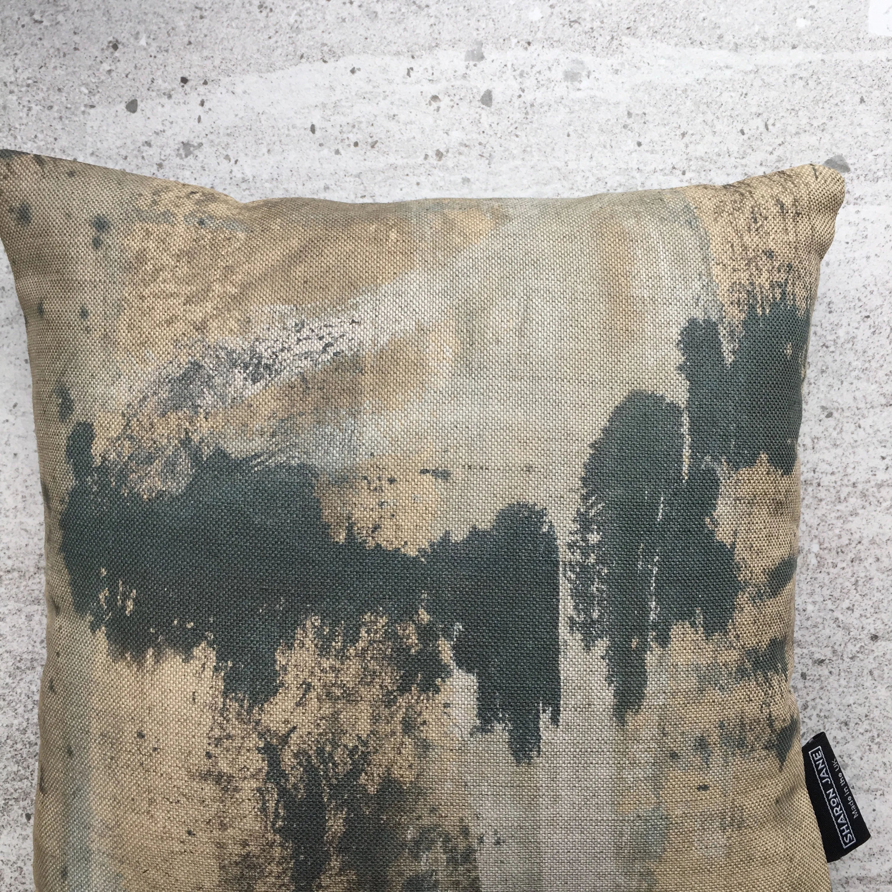 Abstract No 2 Linen Mini Cushion