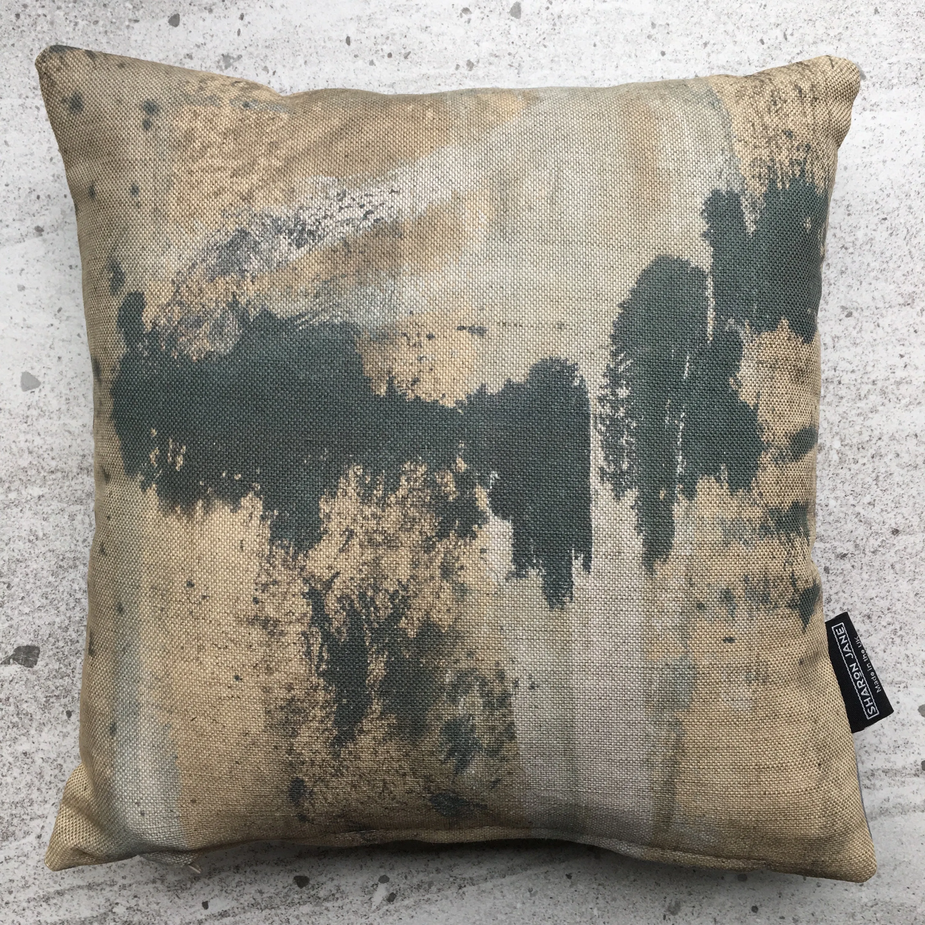 Abstract No 2 Linen Mini Cushion