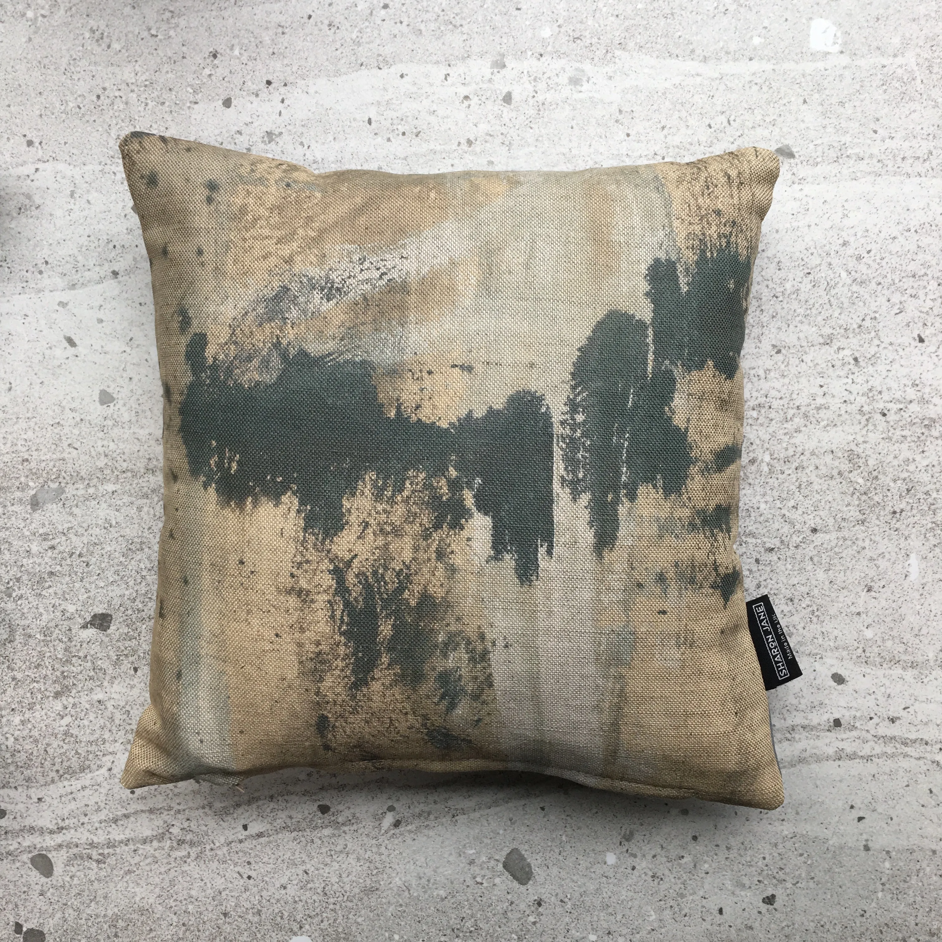 Abstract No 2 Linen Mini Cushion