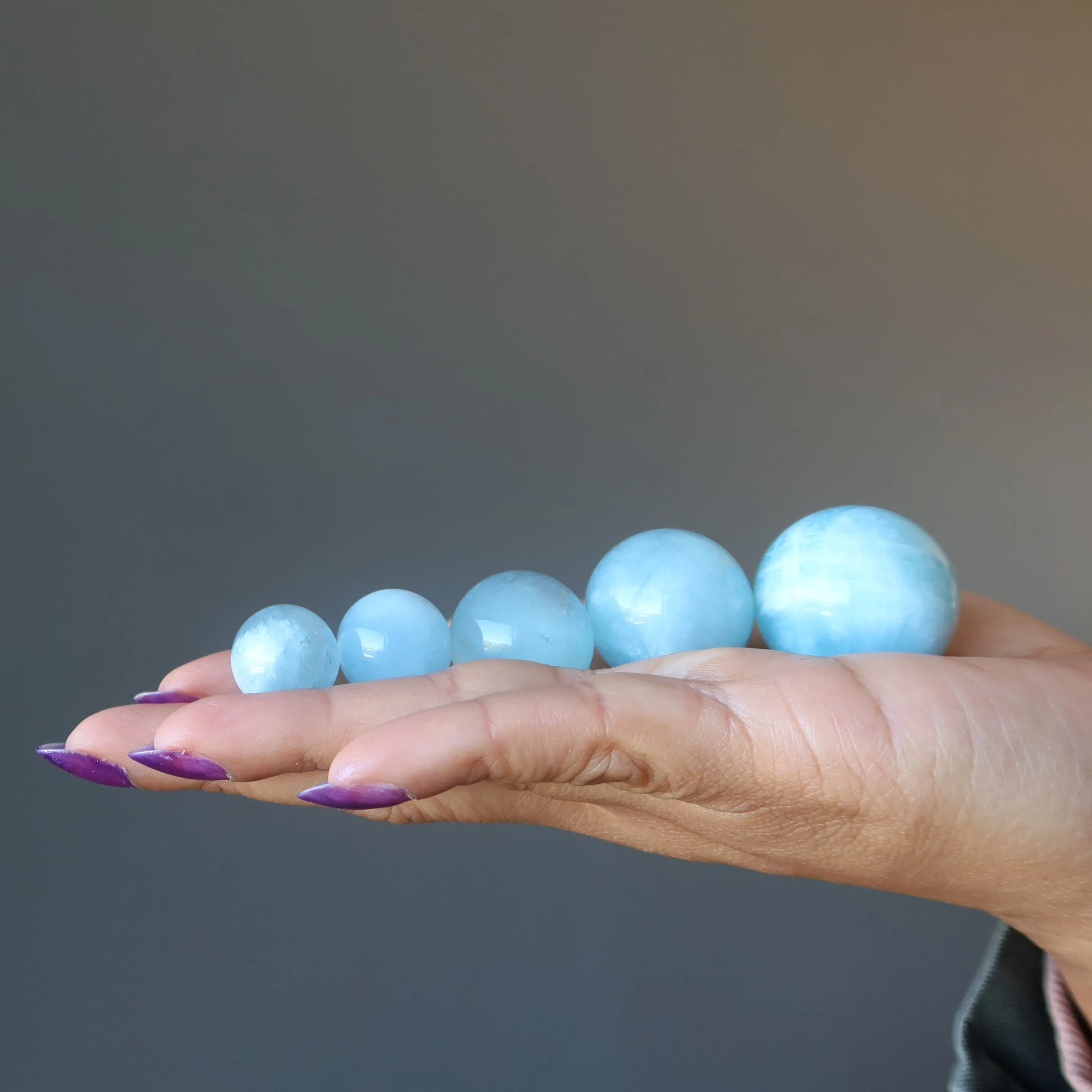 Aquamarine Sphere Blue Bliss Crystal Ball