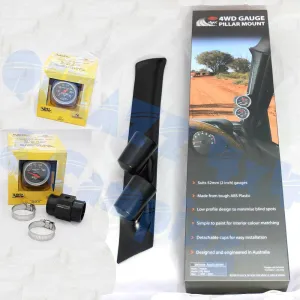 Autometer Water & Boost Gauge Kit & SAAS Pillar Pod for Nissan Patrol GQ