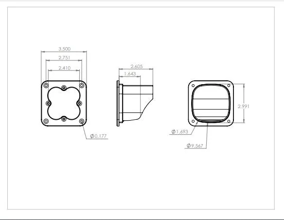 Baja Designs Squadron (Pro & Sport) Flush Mount Bezel