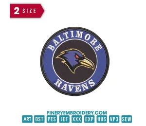 Baltimore Ravens 6 : Embroidery Design