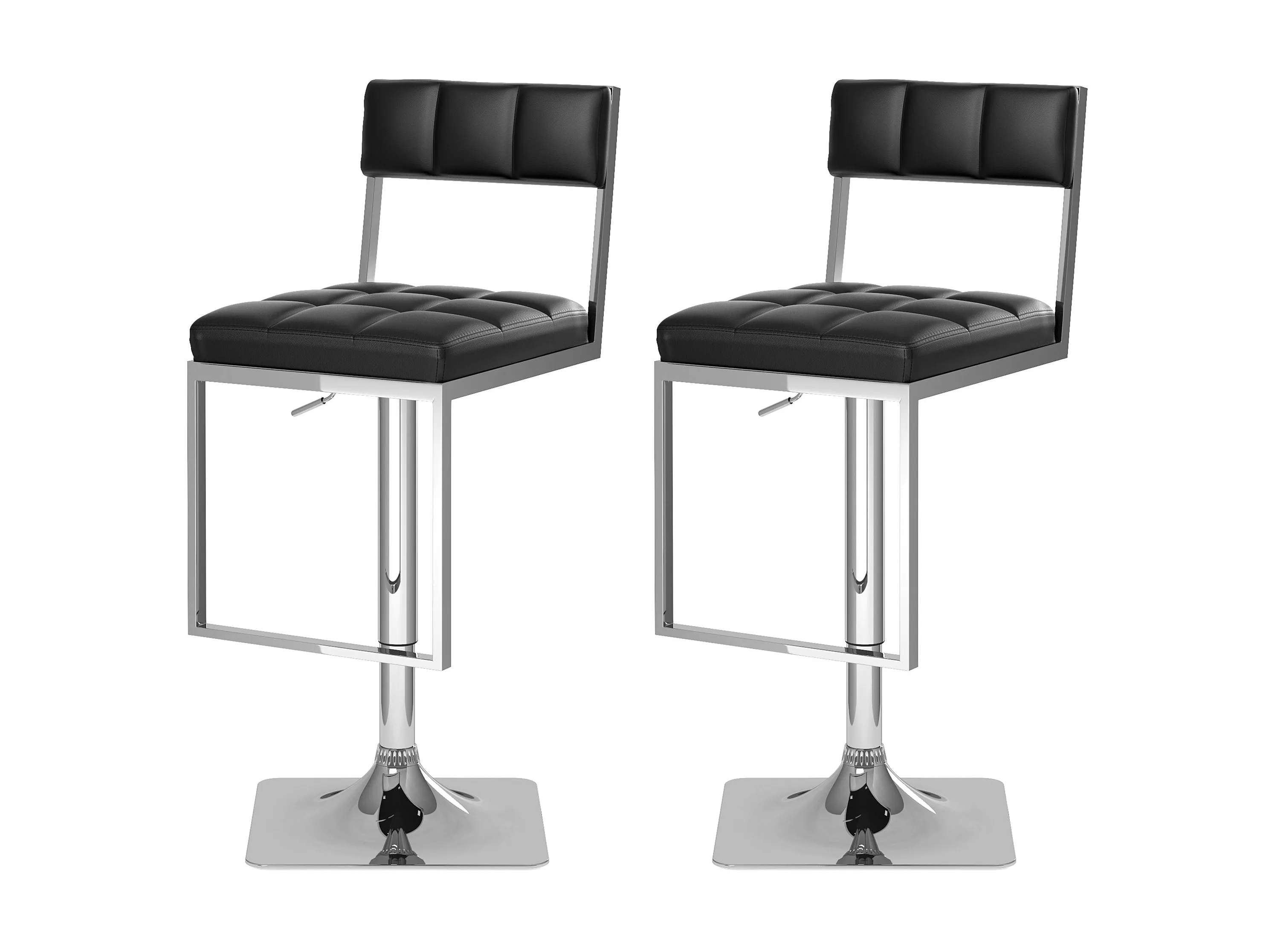 Black Bar Stools, Set of 2