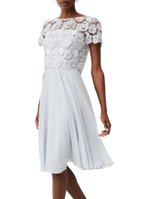 Brandie Lace Bodice Chiffon Dress