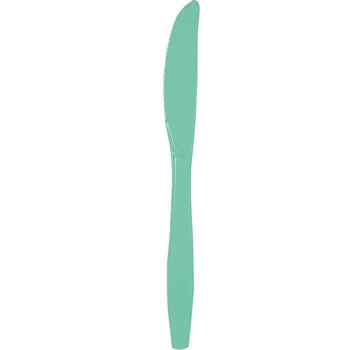 Bulk Fresh Mint Green Plastic Knives (600 per Case)