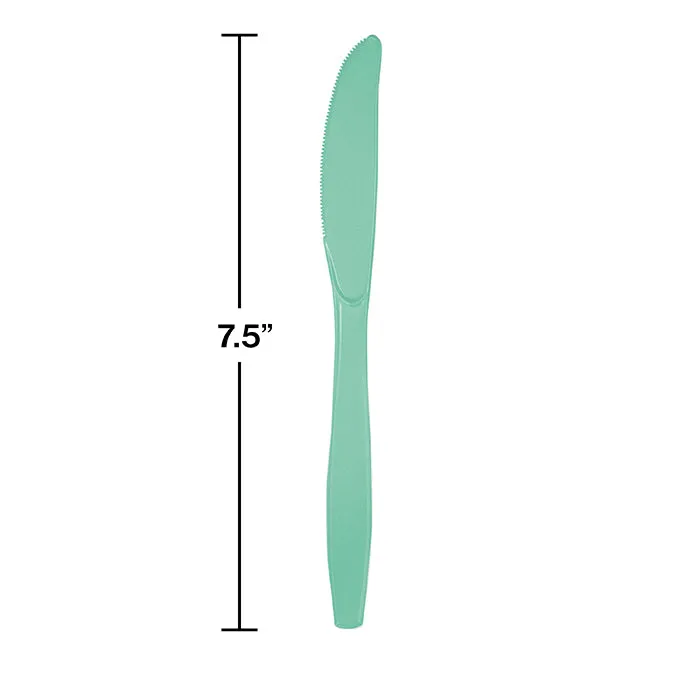 Bulk Fresh Mint Green Plastic Knives (600 per Case)