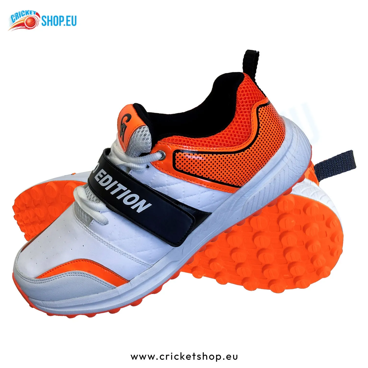 CA Pro Edition Cricket Shoes White/Orange