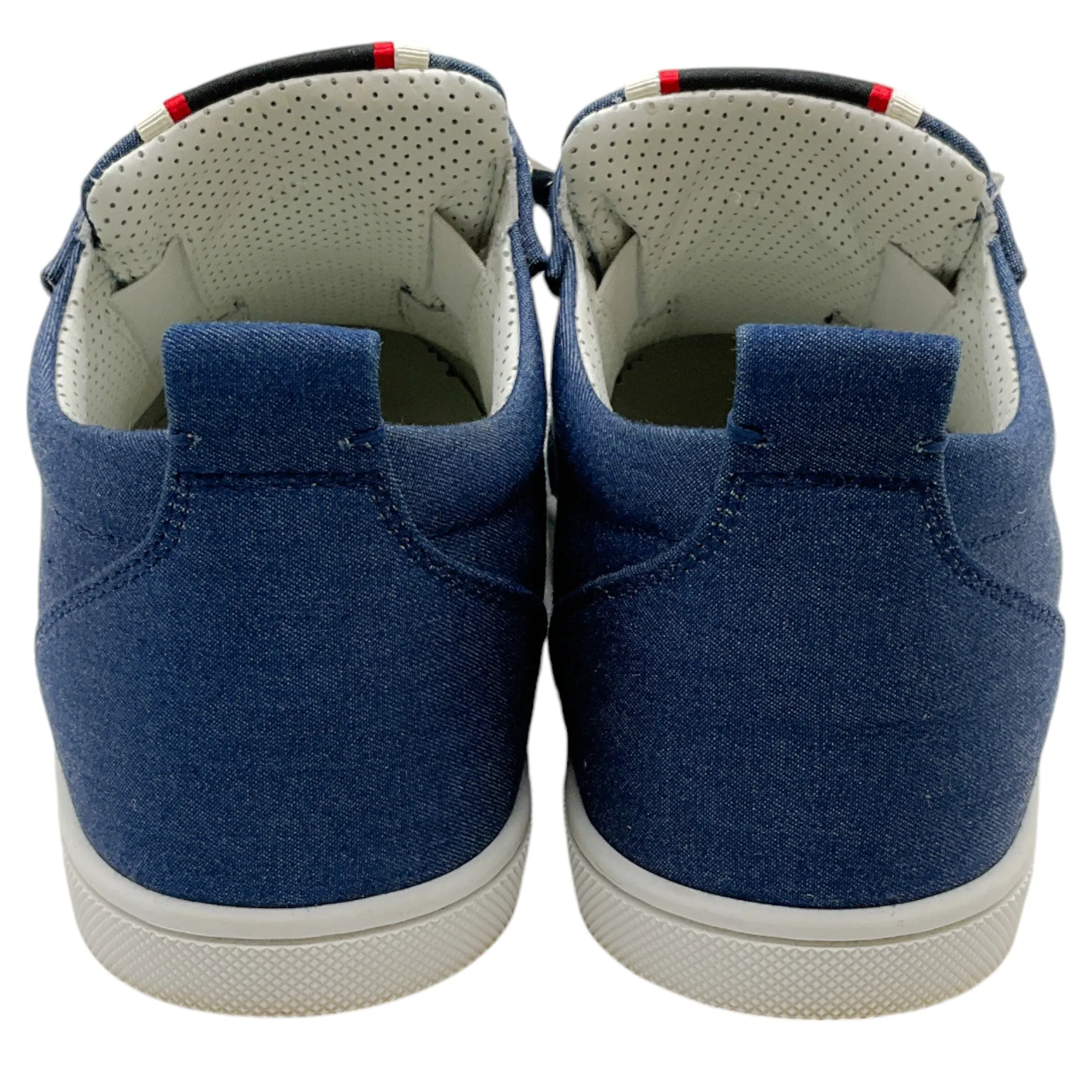 Christian Louboutin Blue Denim Figue A Vontade Slip On Sneakers