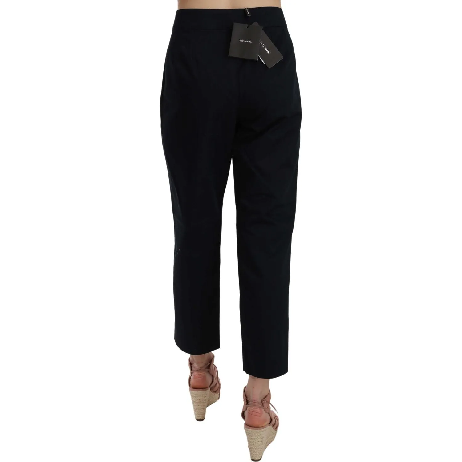 Dolce & Gabbana Chic Black Cotton Trousers