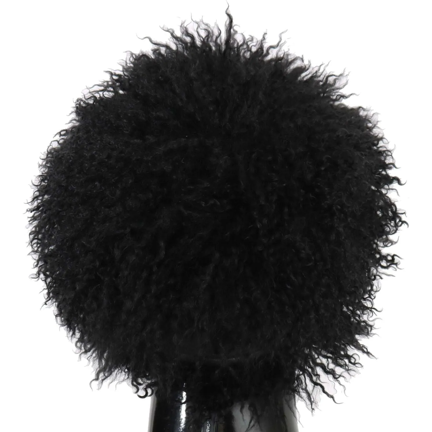 Dolce & Gabbana Chic Black Gatsby Cap in Tibet Lamb Fur