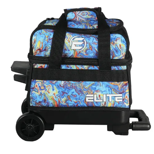 ELITE Basic Single Roller Blue Swirl Bowling Bag