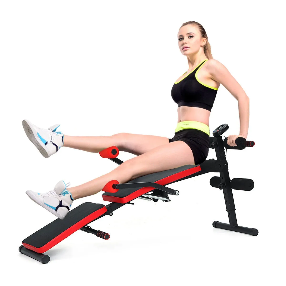 Foldable Adjustable Sit Up Abdominal Bench Press Weight Home Gym Ab Exercise Fitness