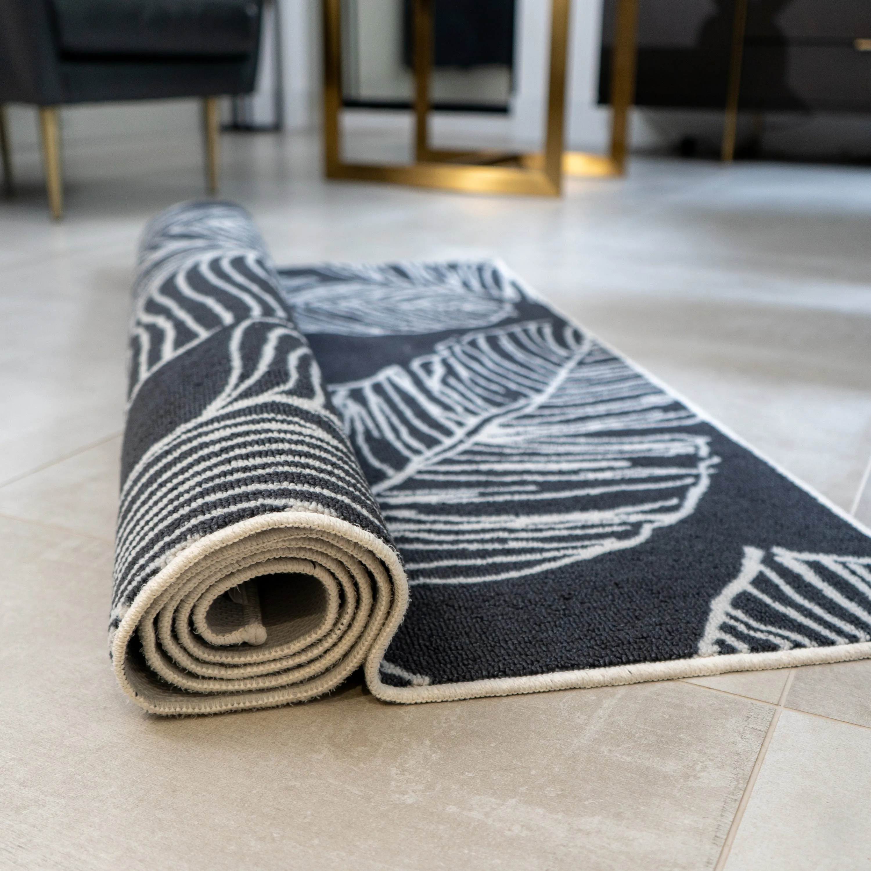 Fusion Matteo Washable Rug - Charcoal