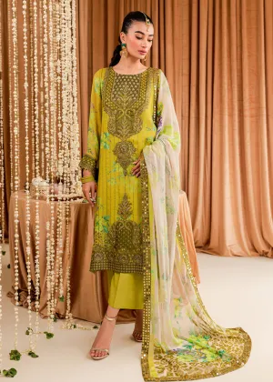 Green Chiffon Suit - Vasal Formals ’23 By Charizma | VSL-07