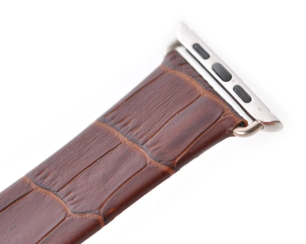 Krokodil Replacement Leather Watch Band for Apple Watch