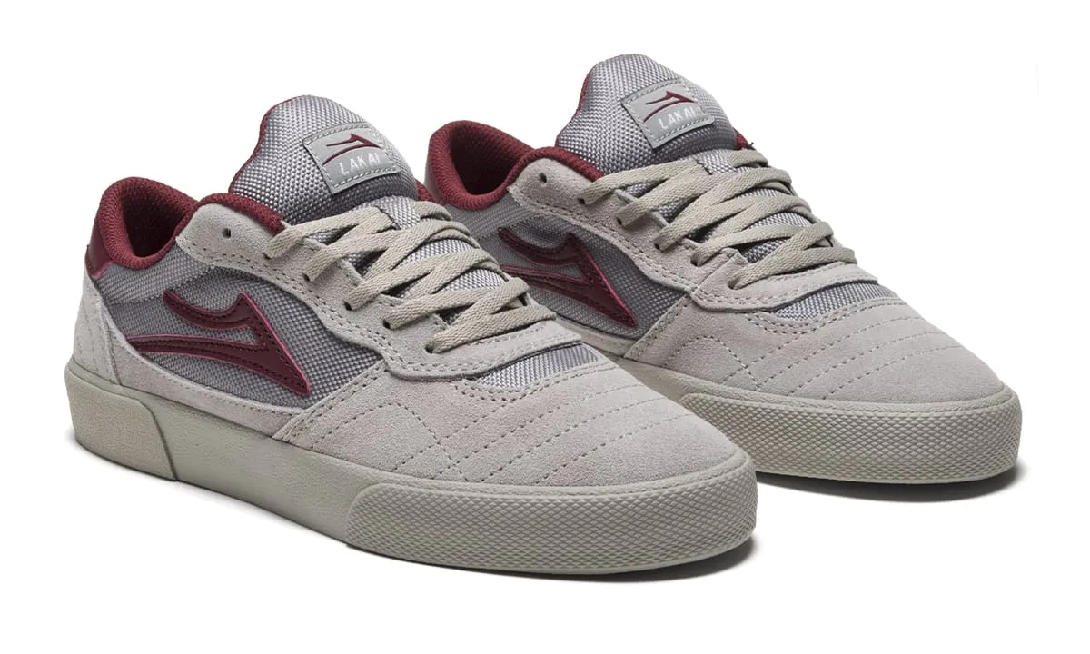 LAKAI CAMBRIDGE GREY/BURGANDY SUEDE