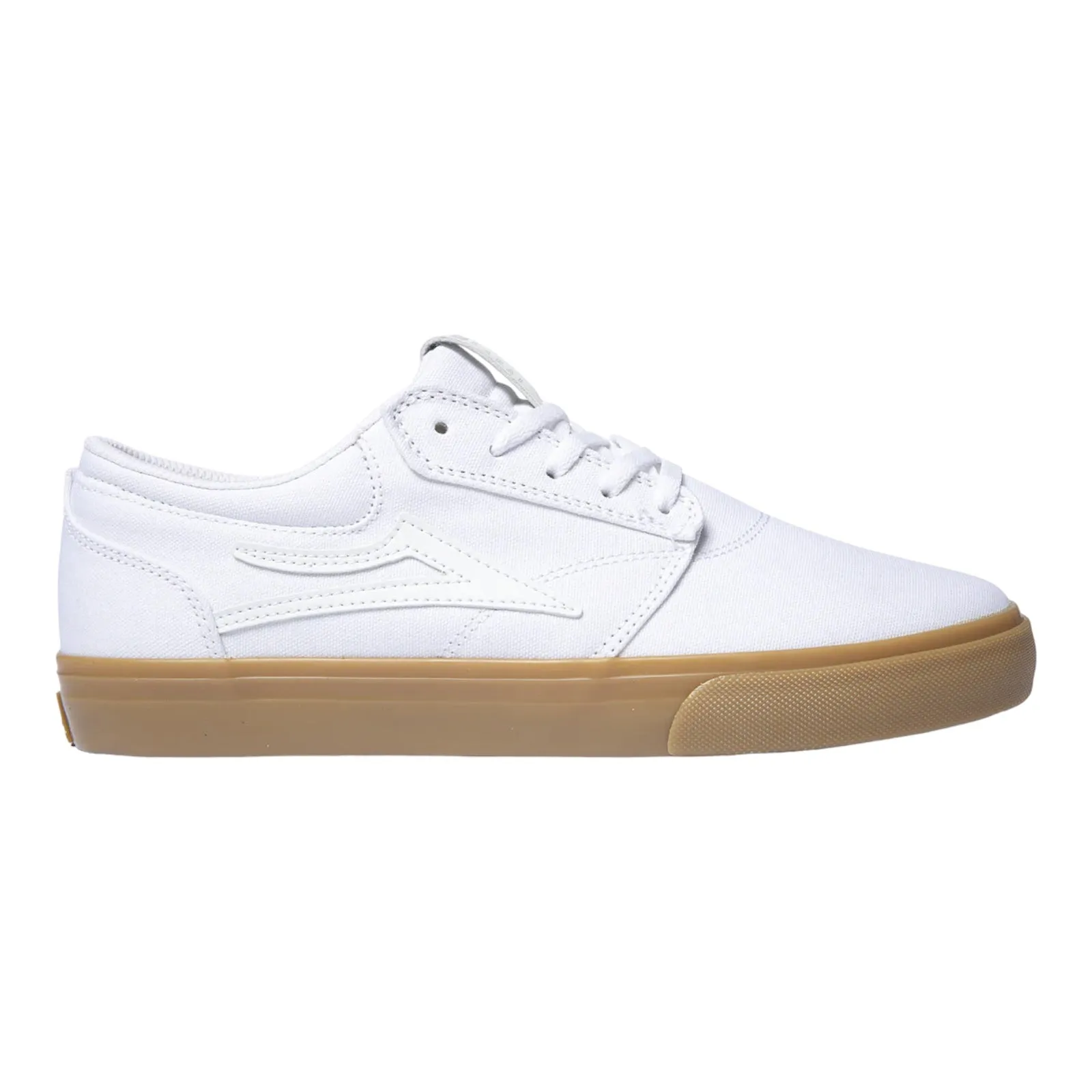 LAKAI  GRIFFIN - WHITE/GUM CANVAS