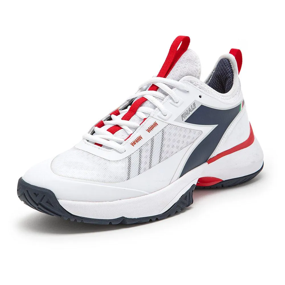 Men`s Finale AG Tennis Shoes White and Blue Corsair