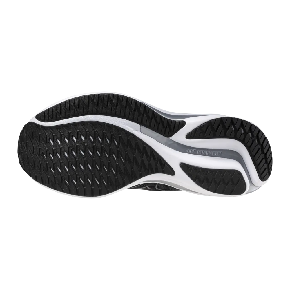 Mizuno Wave Rider 28 Mens | Black/silver/ebony