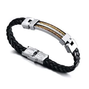 Onyx Black Gold Wired Bracelet