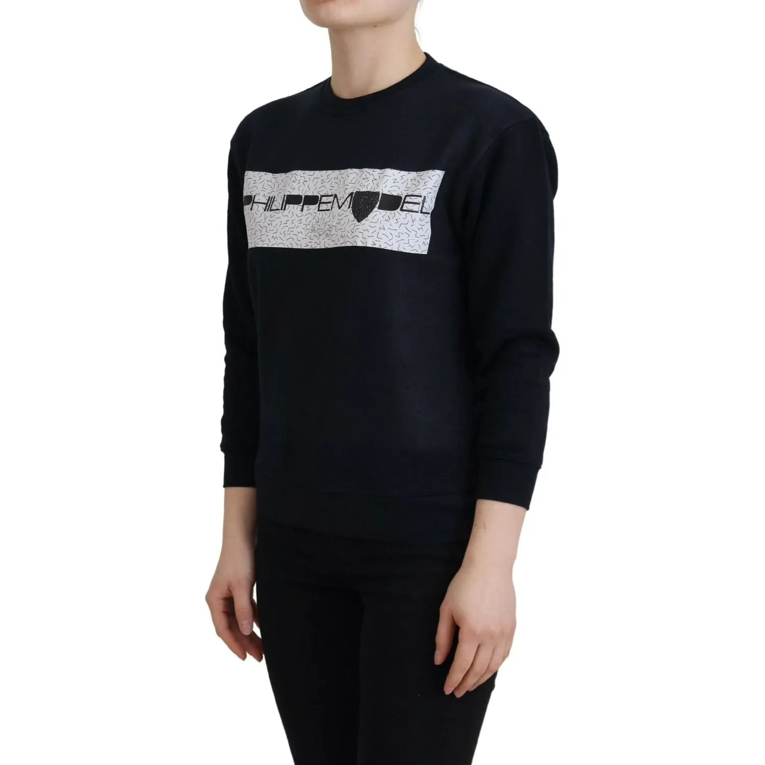 Philippe Model Chic Black Printed Cotton Sweater