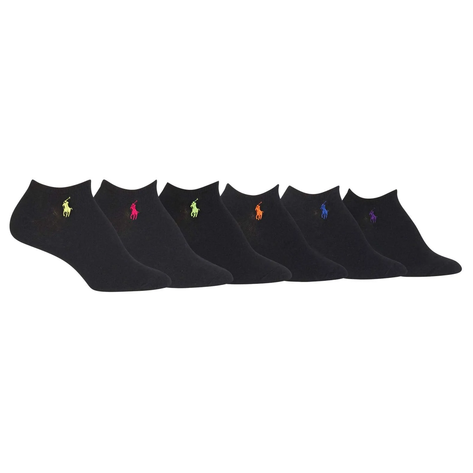 Polo Ralph Lauren Women's 6-Pack Athletic Ultra Low Cut Socks