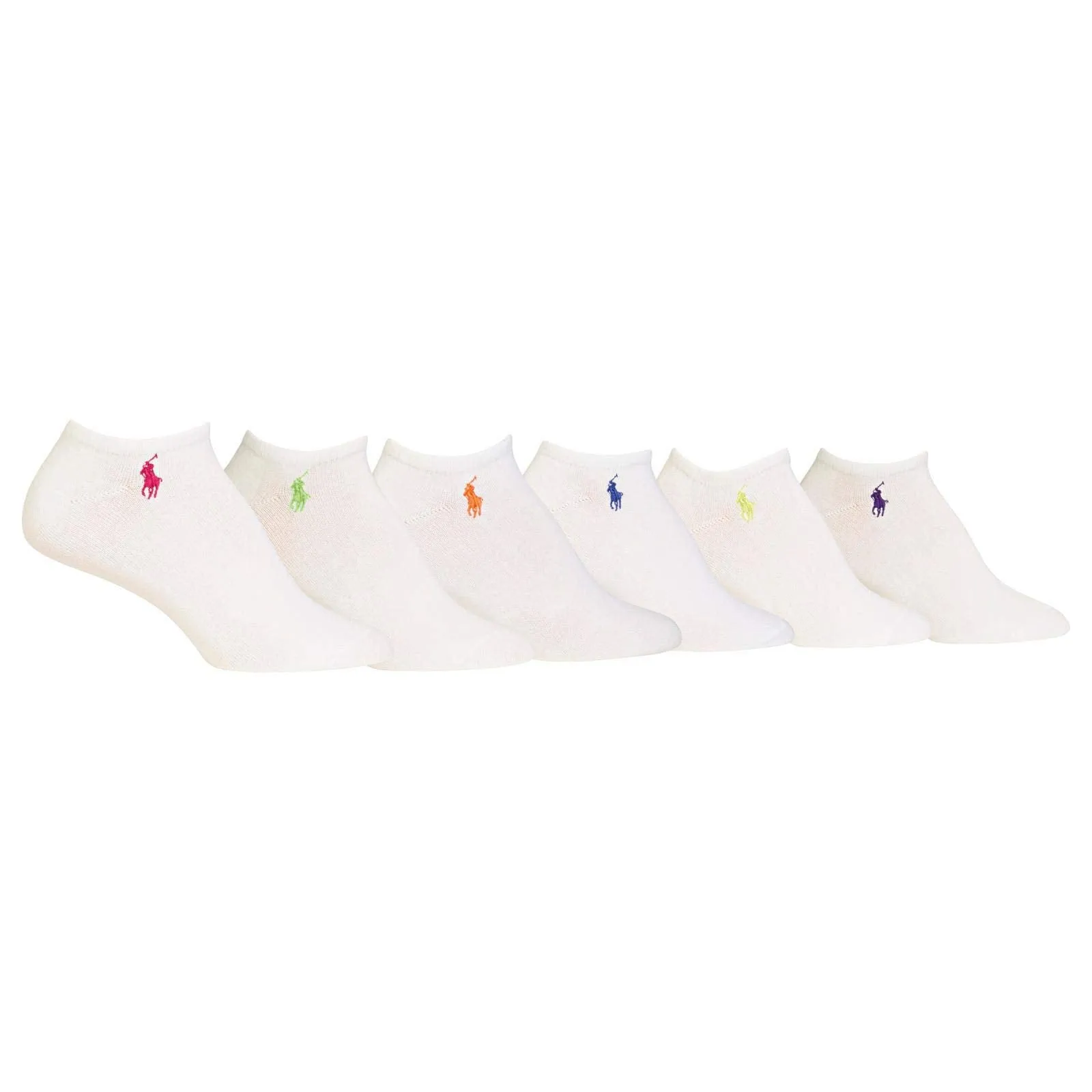 Polo Ralph Lauren Women's 6-Pack Athletic Ultra Low Cut Socks