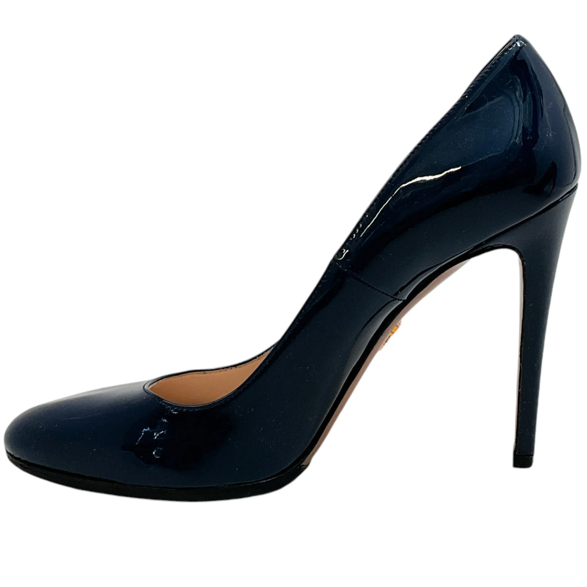 Prada Navy Blue Patent Leather Pumps