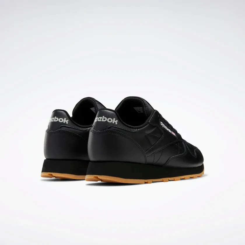 Reebok Men's Classic Leather Shoes - Core Black / Pure Grey / Rubber Gum