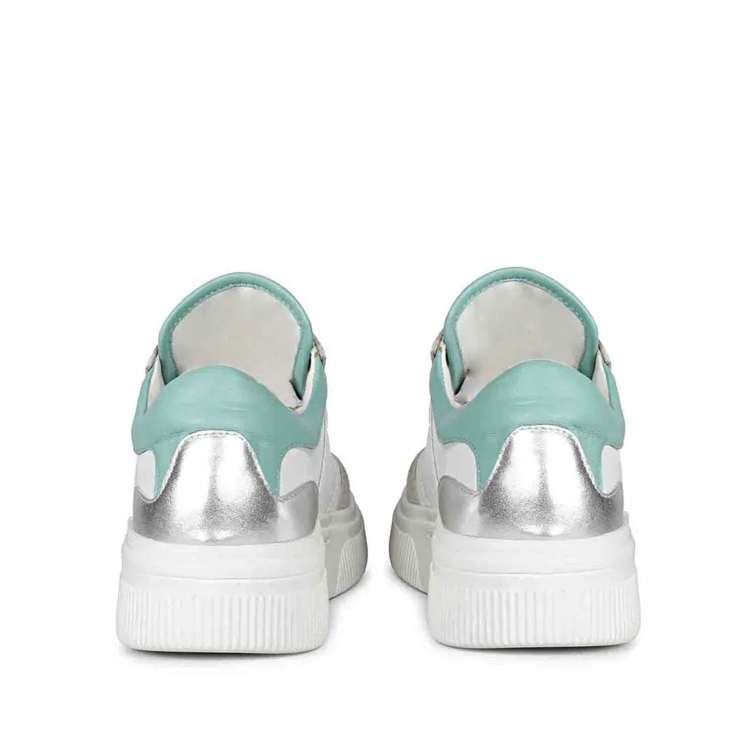 Saint Aloisia Mint Leather Sneakers