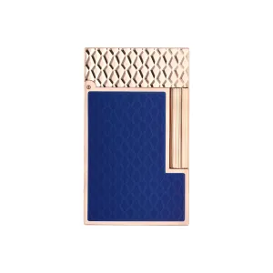 S.T. Dupont Line 2 Guilloche Dragon Scales Blue and Rose Gold Lighter