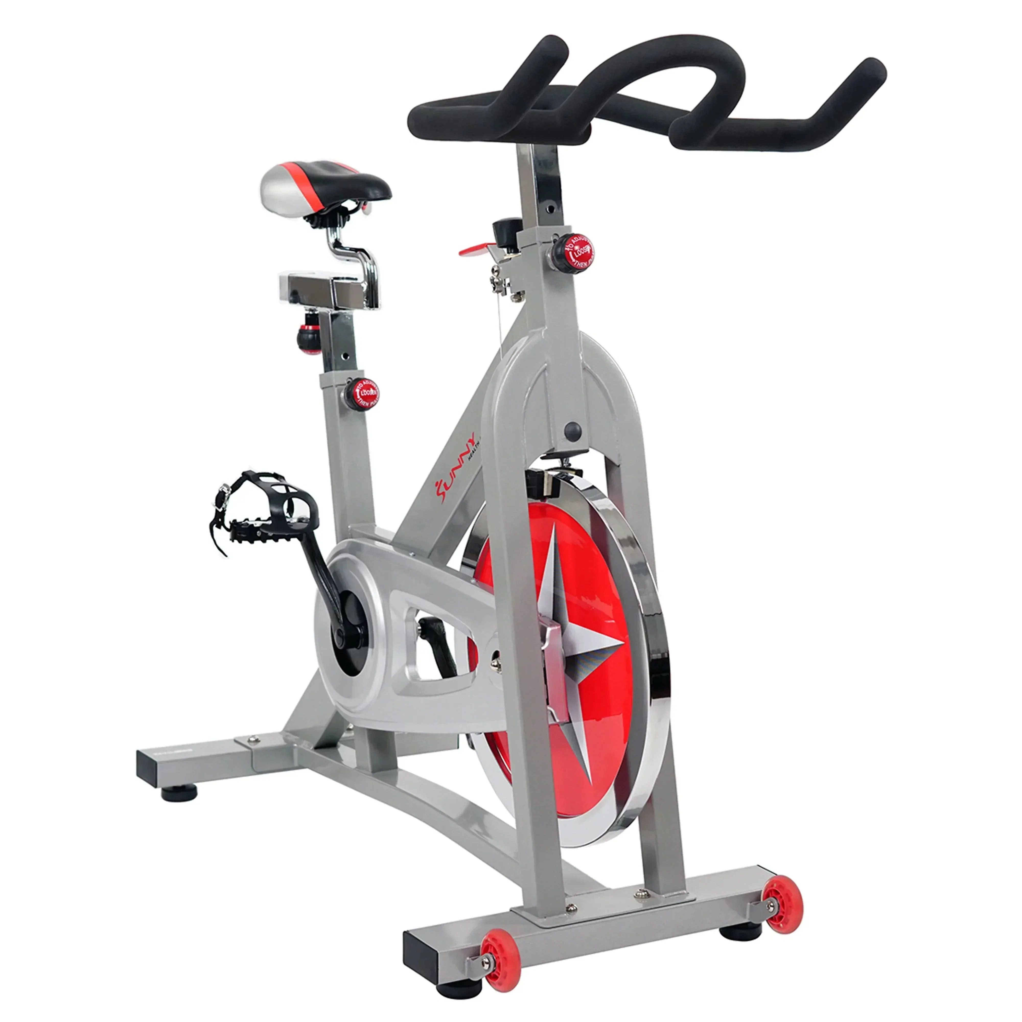 Sunny Health & Fitness Stationary Chain Drive 40 lb Flywheel Pro Indoor Cycling Exercise Bike Trainer, SF-B901