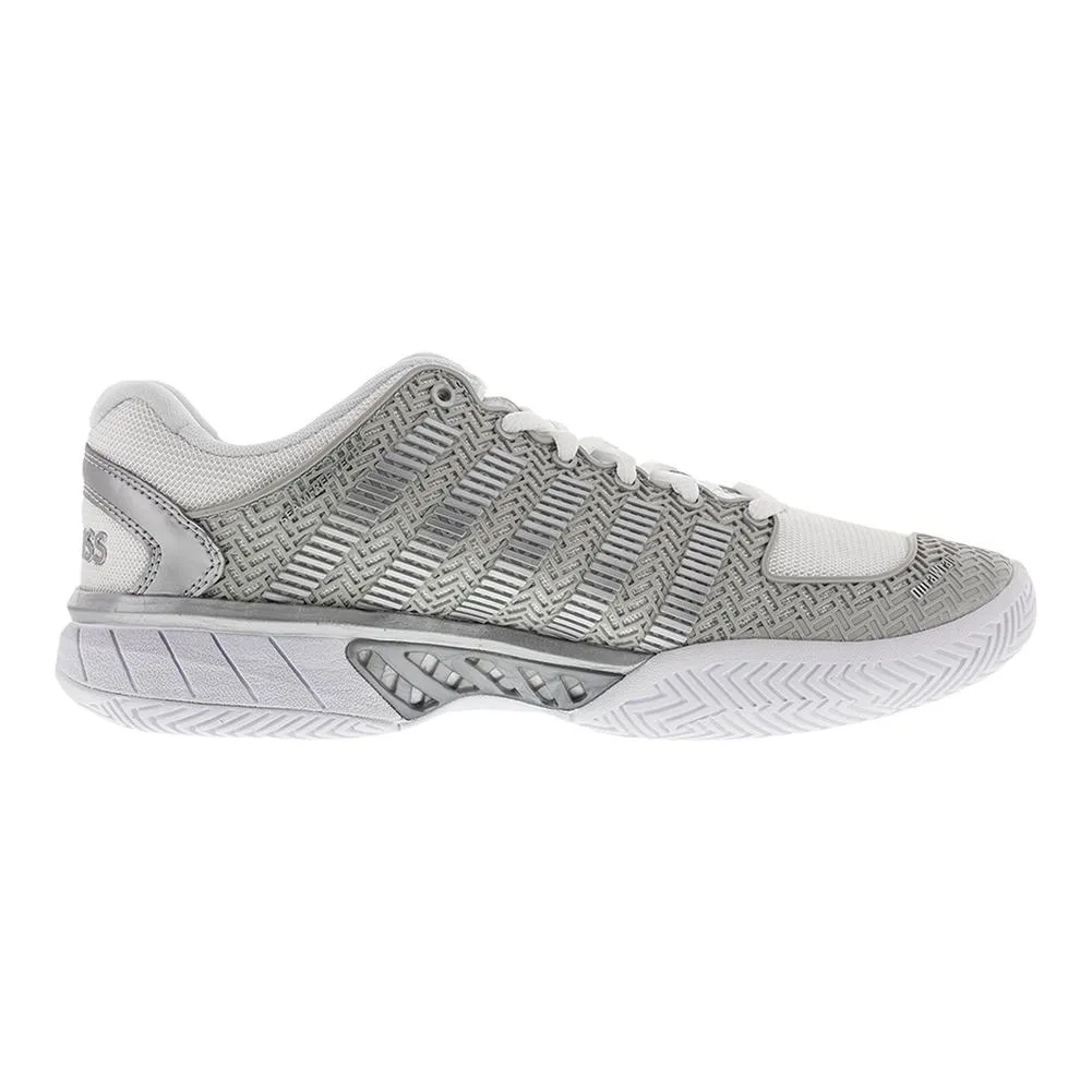 Women's HyperCourt Express Tennis Shoes White and Silver