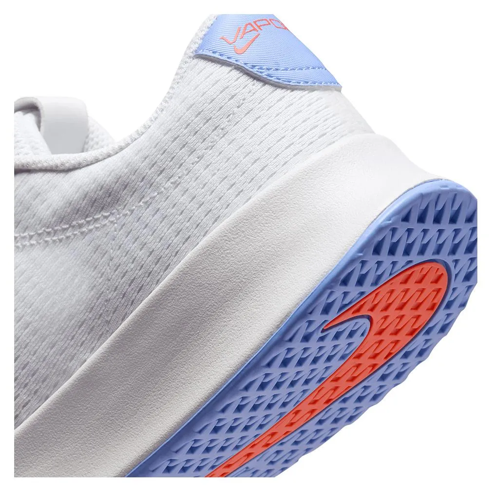 Women`s Vapor Lite 2 Tennis Shoes White and Lt Wild Mango