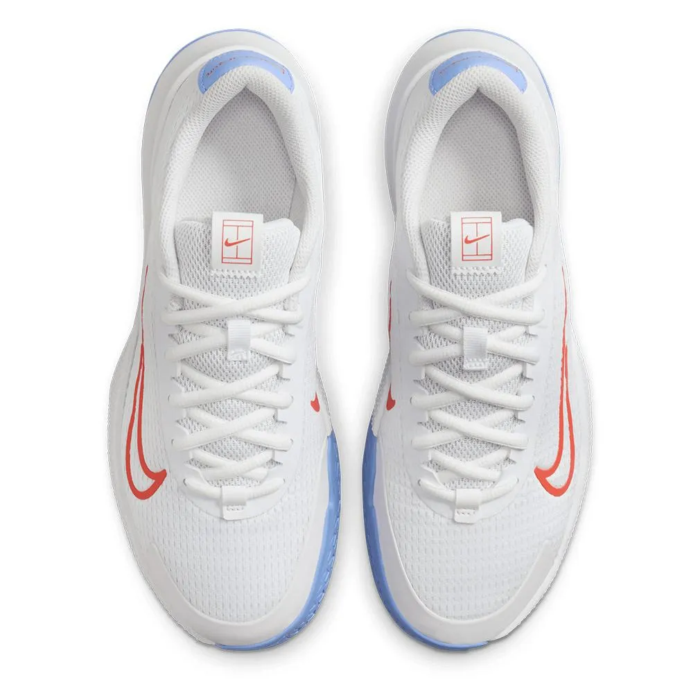 Women`s Vapor Lite 2 Tennis Shoes White and Lt Wild Mango